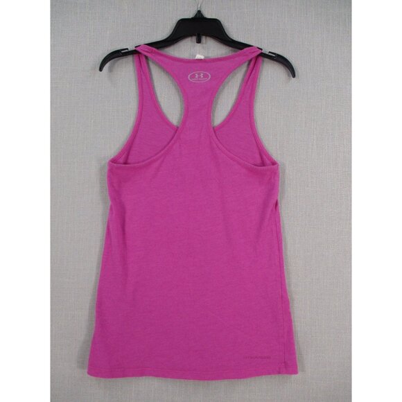 Under Armour Womens XS HeatGear Loose Racerback Tank Top Pink - Picture 7 of 8